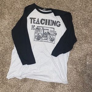 Teaching is my jam baseball tee